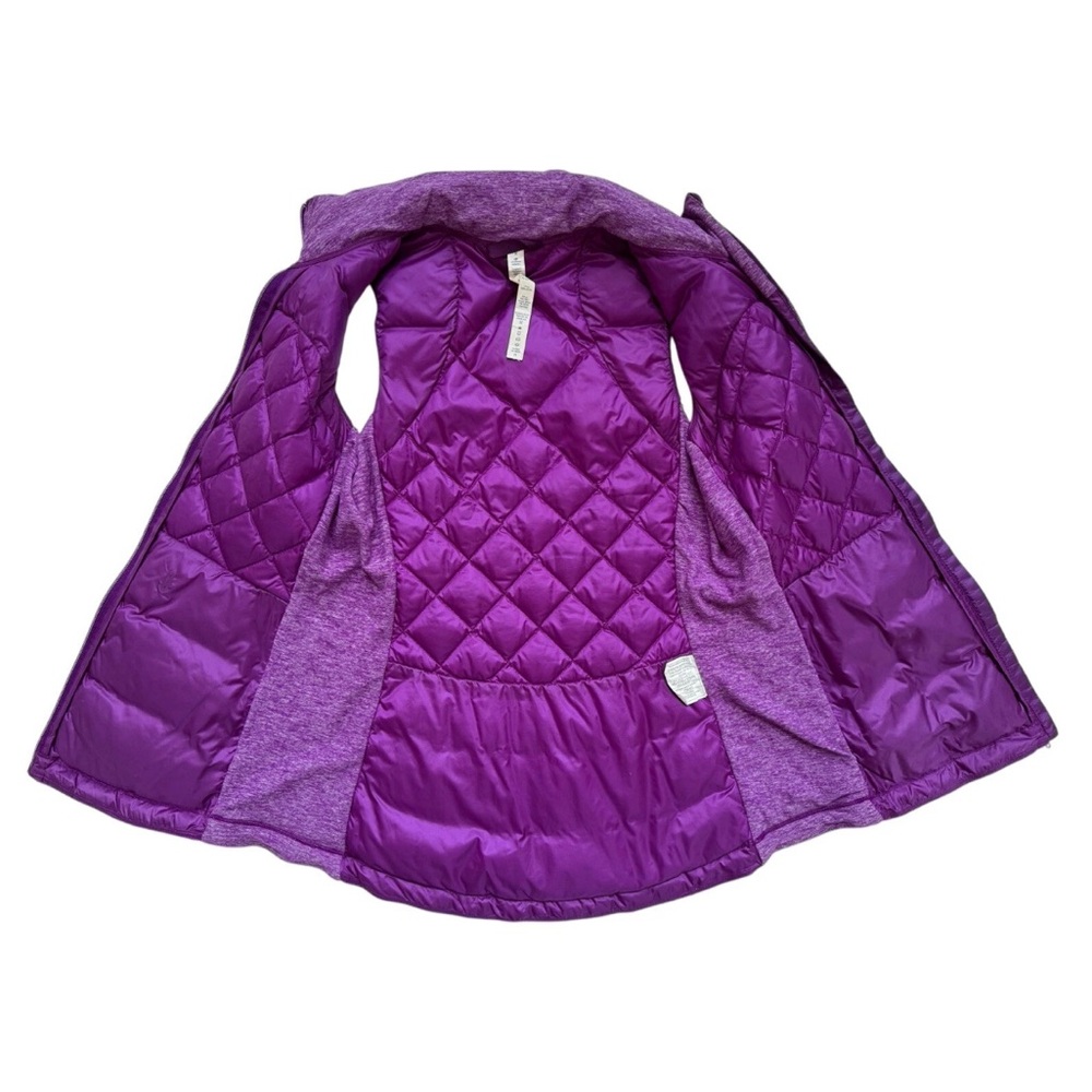 Lululemon Athletica Down For a Run Sz 8 Purple Quilted Full Zip Vest - Picture 10 of 11
